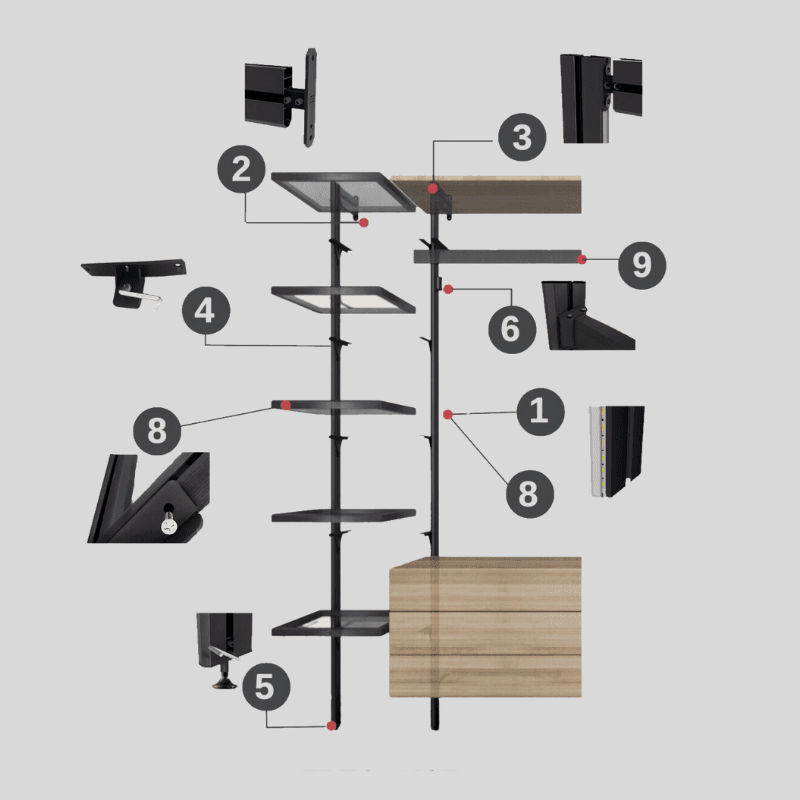 elegance giyinme odası ve raf sistemleri